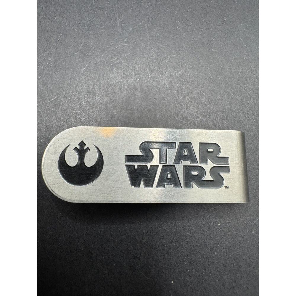 Star Wars Rebel Alliance Logo Lucasfilms Ltd Signed Stainless Steel Money Clip